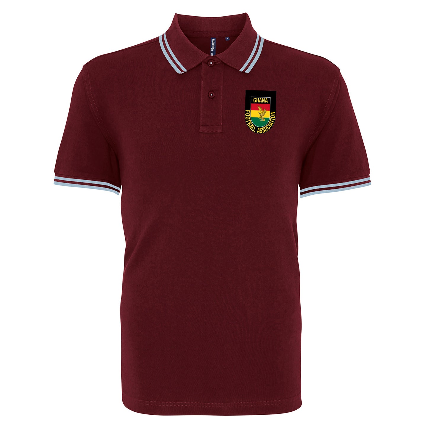 Retro Ghana 1966 Embroidered Tipped Polo Shirt