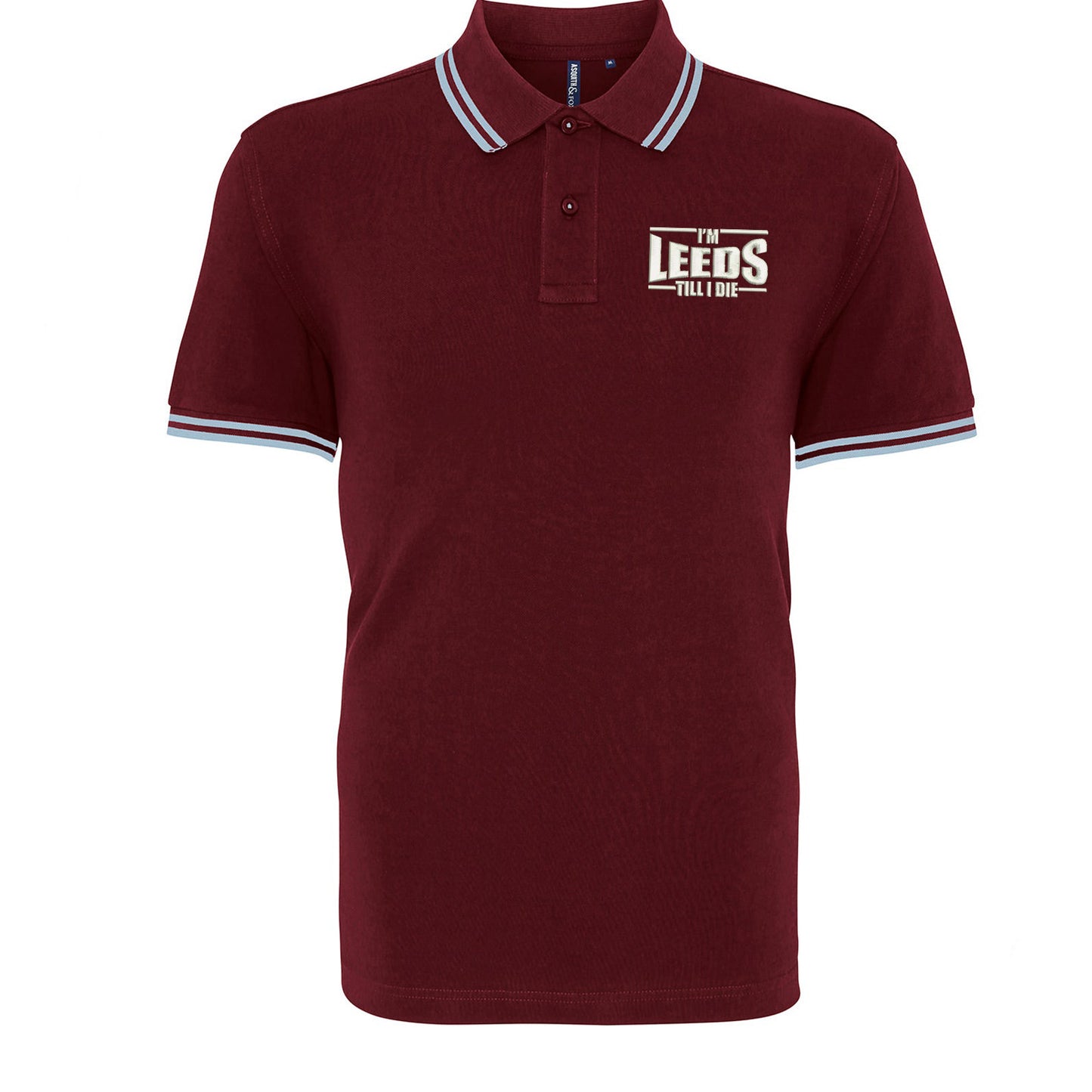 I'm Leeds Till I Die Embroidered Tipped Polo Shirt