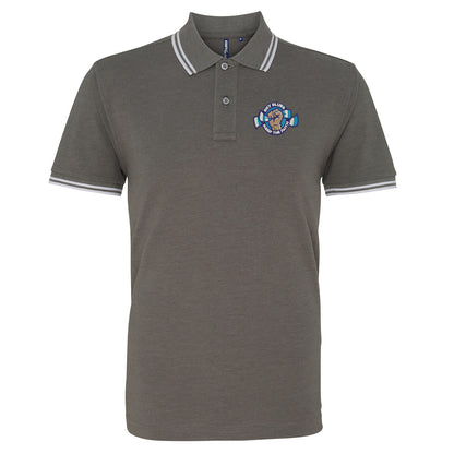 Sky Blues Keep The Faith Embroidered Tipped Polo Shirt