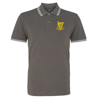 Retro Hibs 1900s Embroidered Tipped Polo Shirt