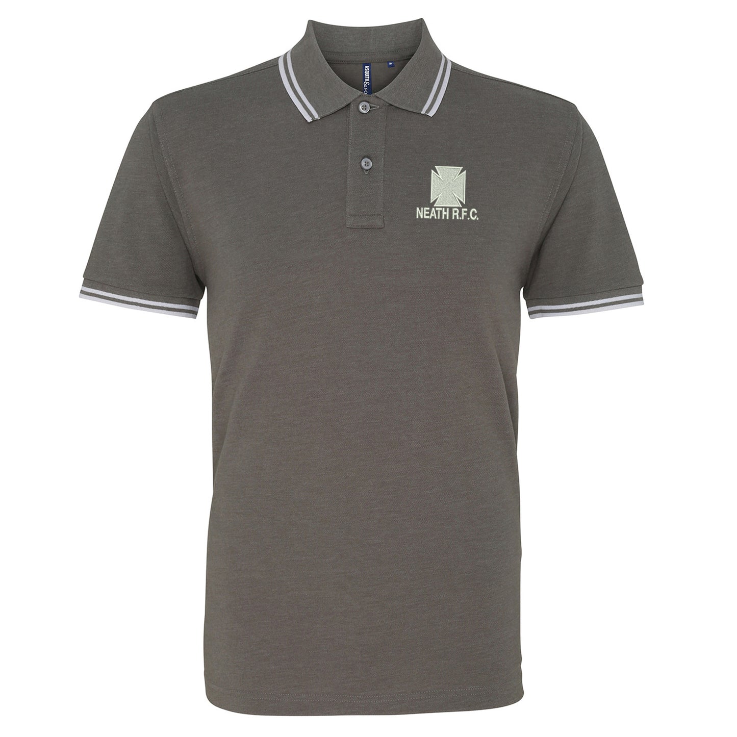Retro Neath RFC Embroidered Tipped Polo Shirt