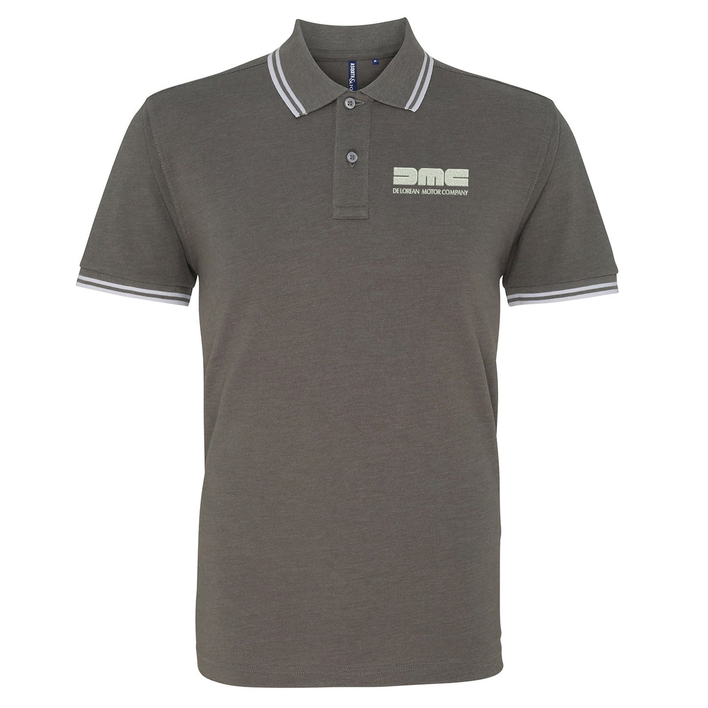 DeLorean Motor Company Embroidered Tipped Polo Shirt