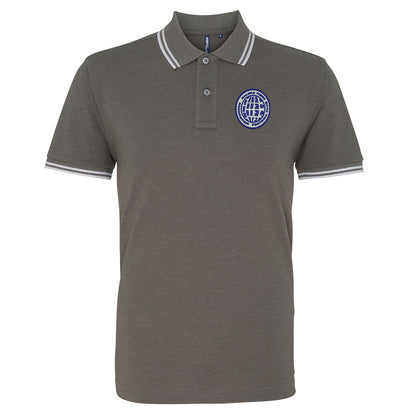 Retro Halifax 1970s Embroidered Tipped Polo Shirt