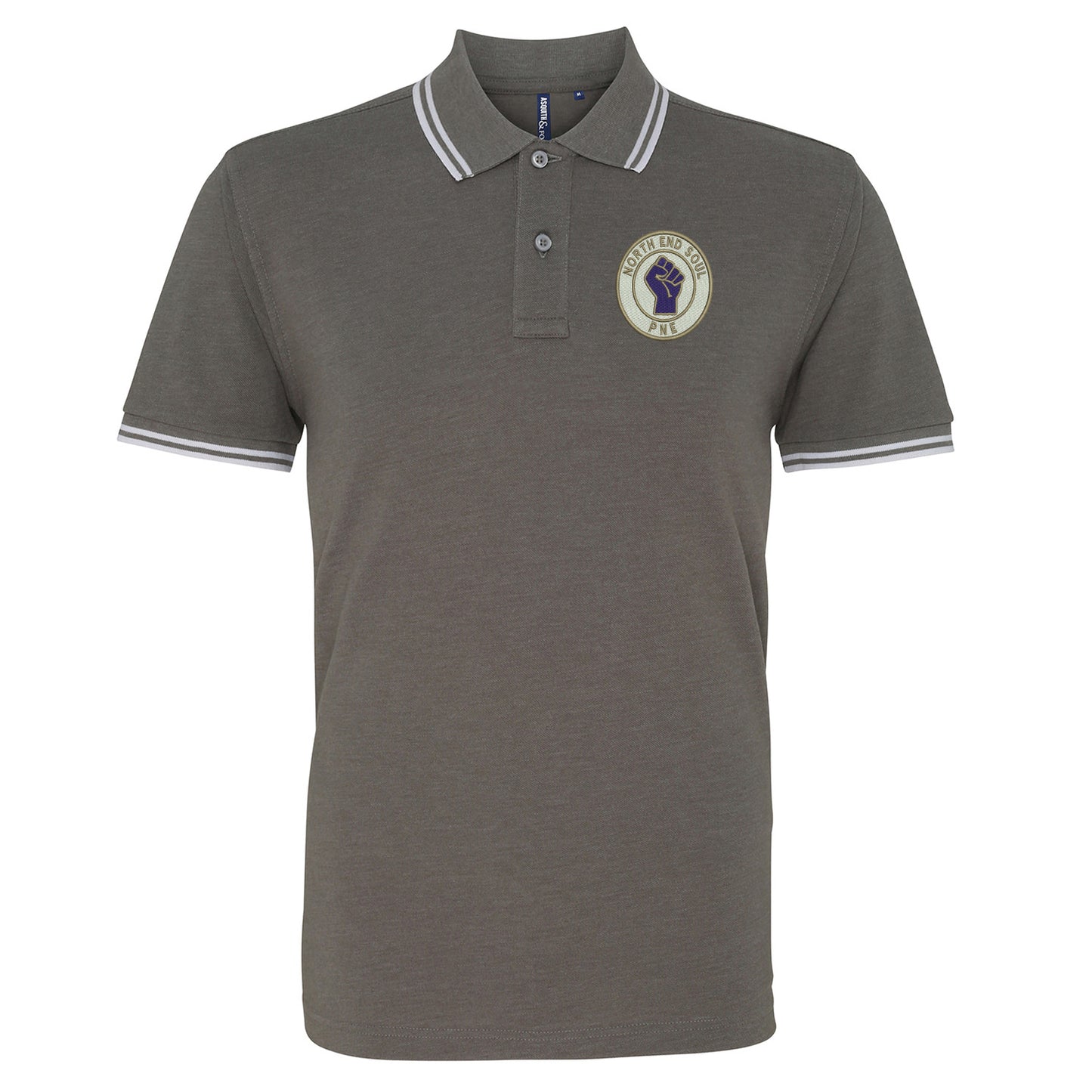 North End  Soul PNE Embroidered Tipped Polo Shirt
