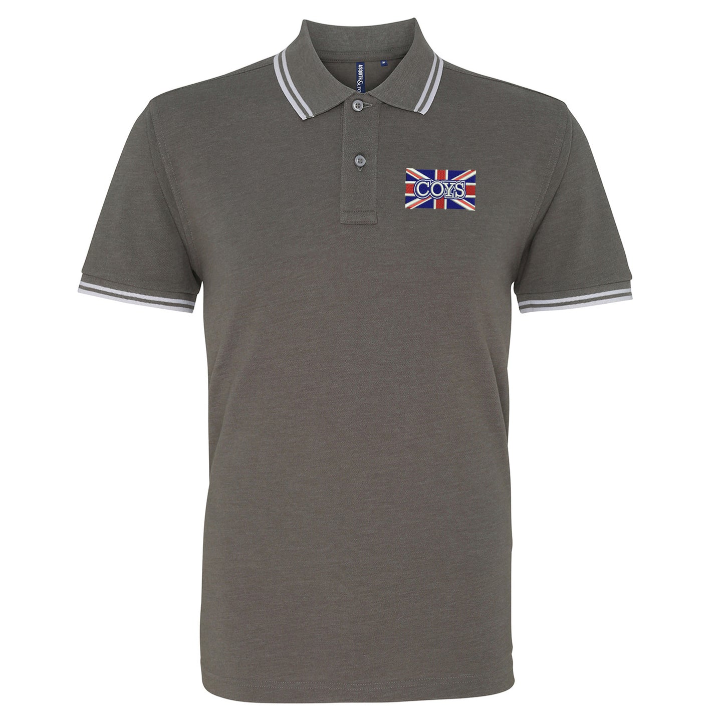 COYS Union Jack Embroidered Tipped Polo Shirt
