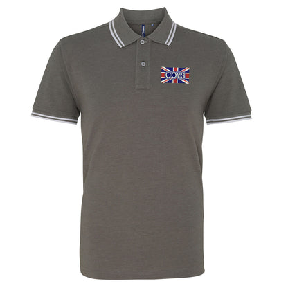 COYS Union Jack Embroidered Tipped Polo Shirt