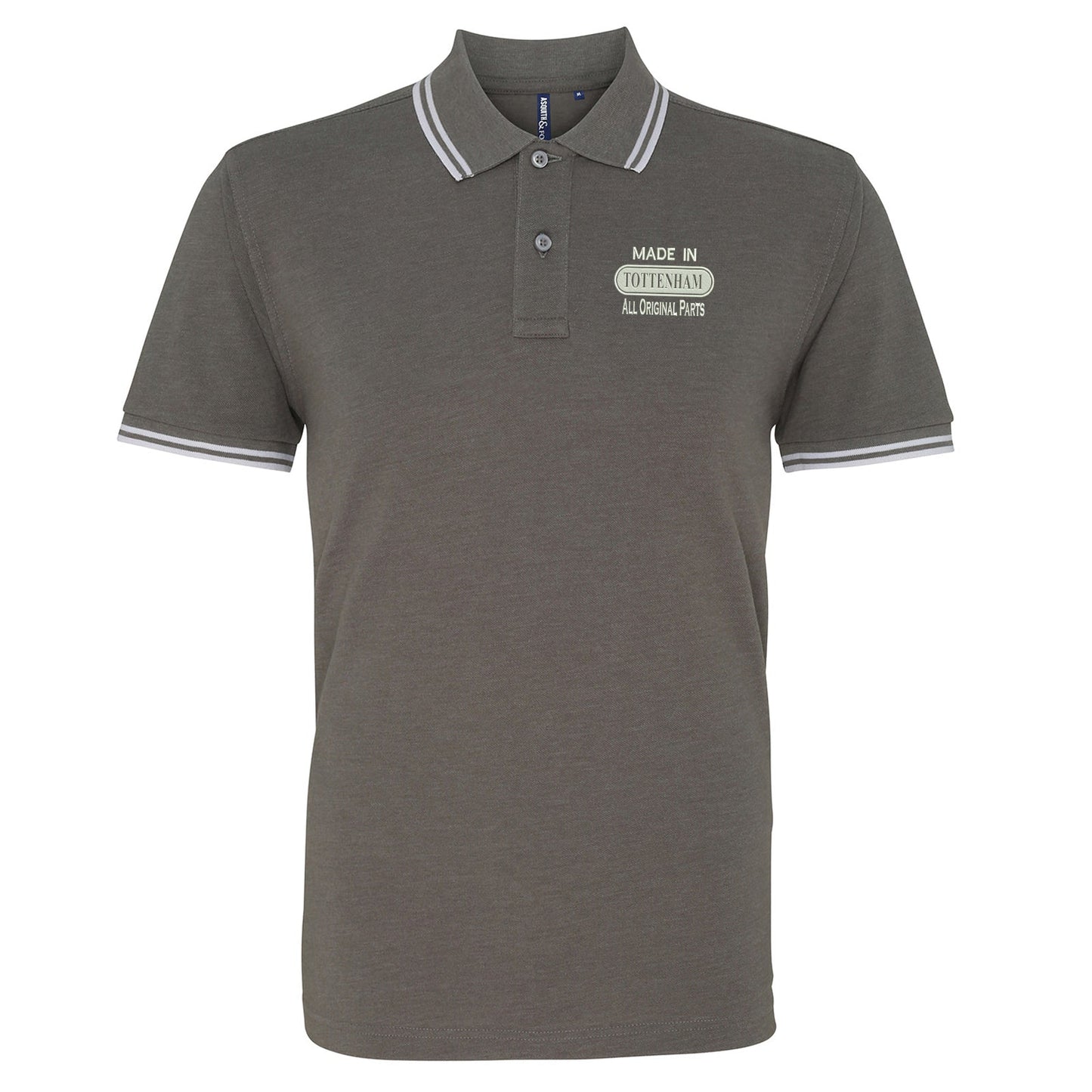 Made in Tottenham All Original Parts Embroidered Tipped Polo Shirt