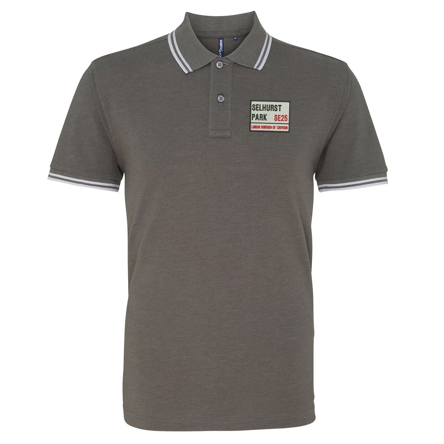 Selhurst Park SE25 Embroidered Tipped Polo Shirt