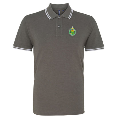 Retro Ashford Town Embroidered Tipped Polo Shirt