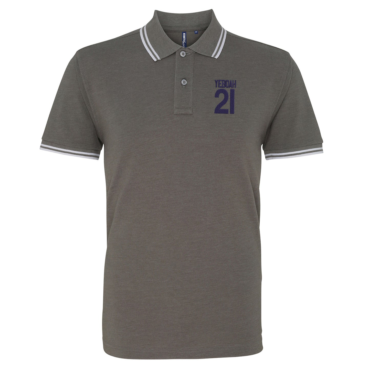Yeboah 21 Embroidered Tipped Polo Shirt