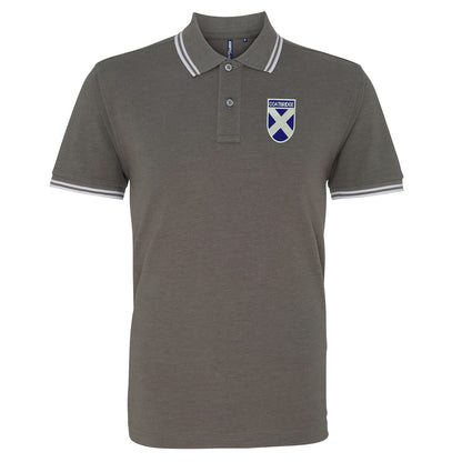 Coatbridge Flag of Scotland Shield Tipped Polo Shirt