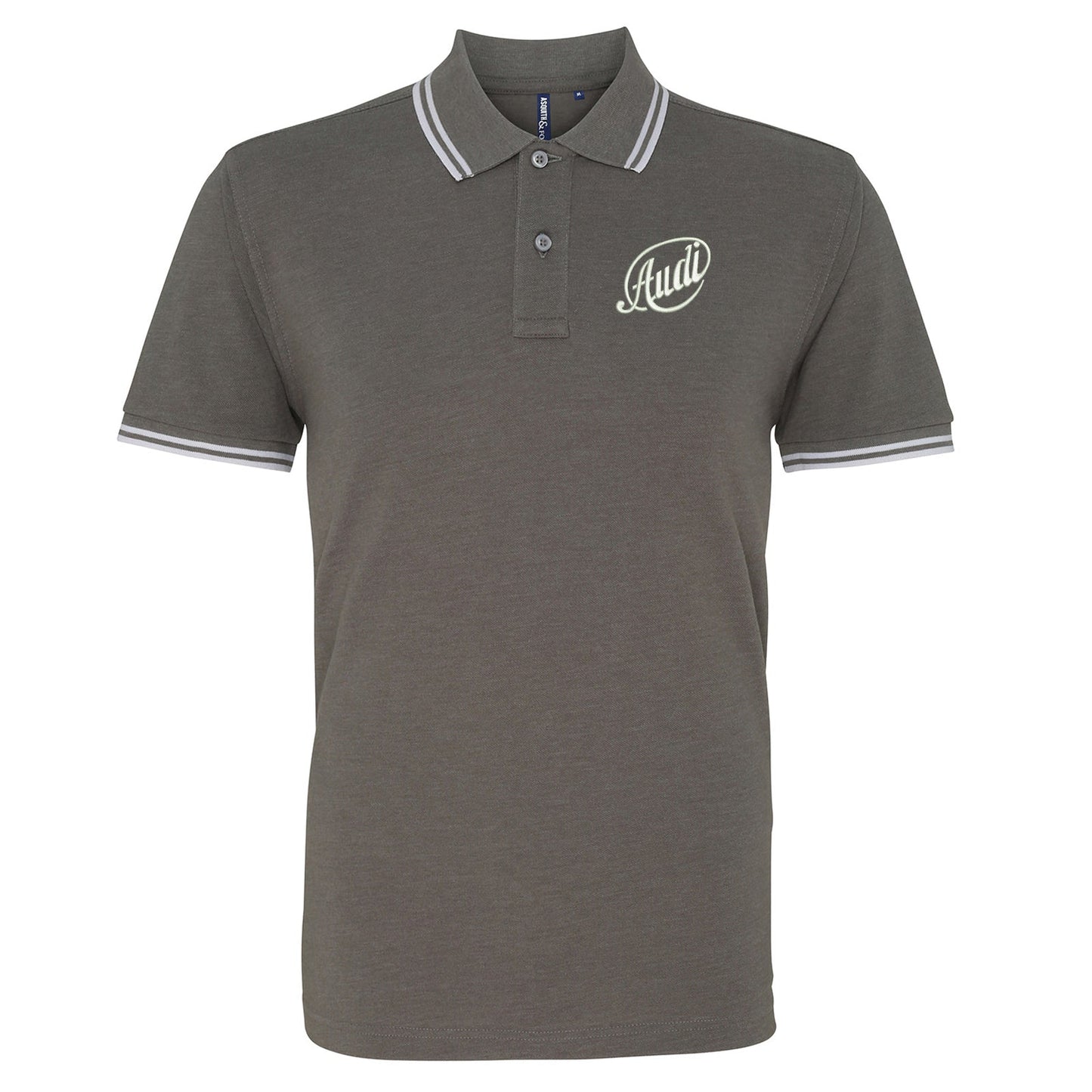 Retro Audi 1909 Embroidered Tipped Polo Shirt