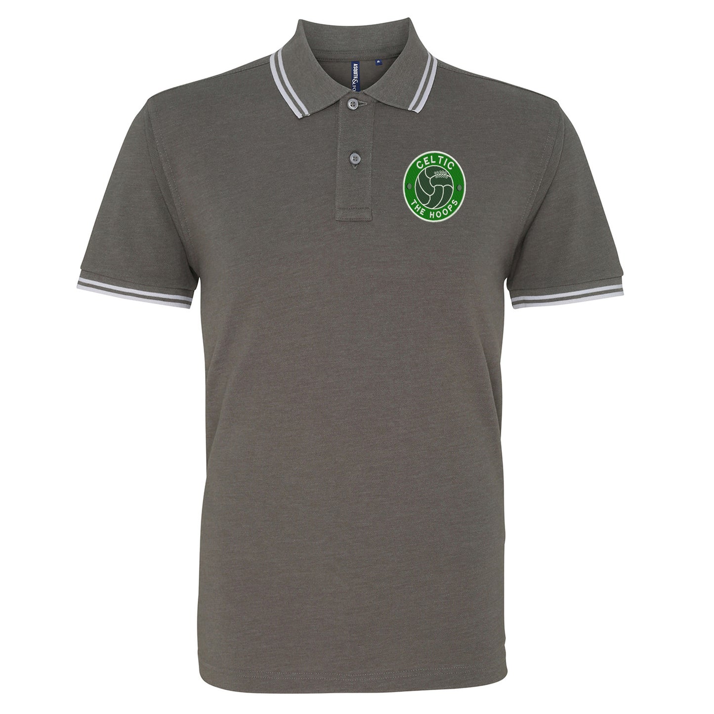 The Hoops Old School Ball Embroidered Tipped Polo Shirt