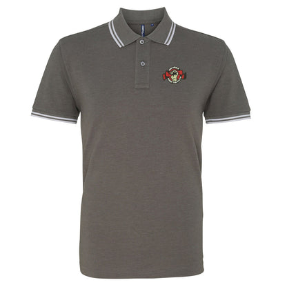Red Devils Keep The Faith Embroidered Tipped Polo Shirt
