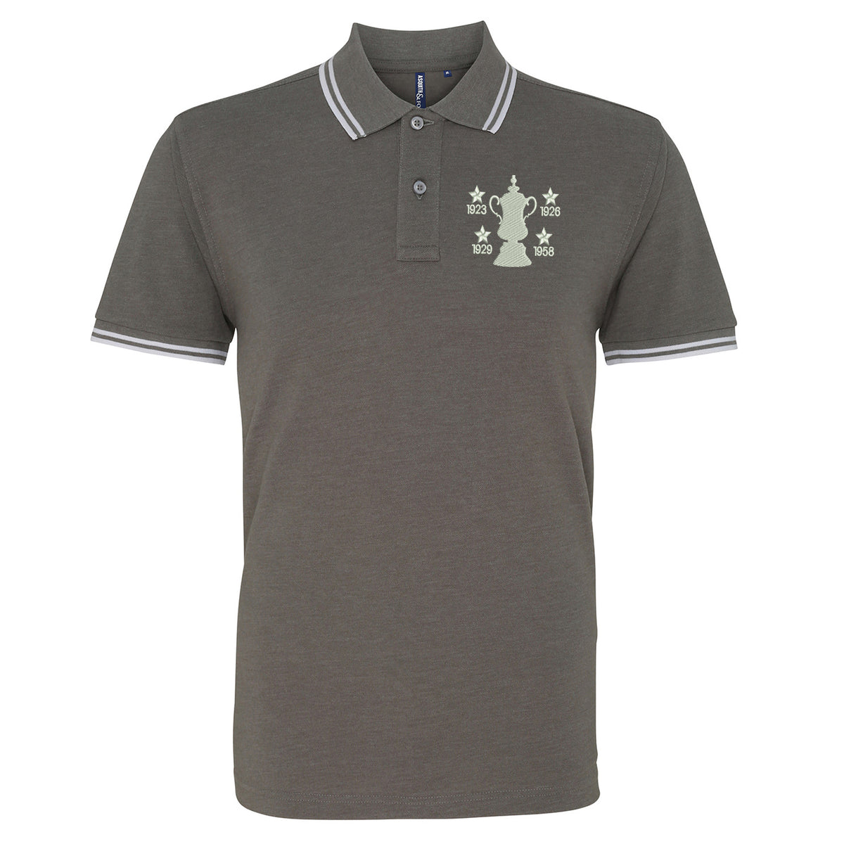 Retro Bolton Four Time Cup Winners Tipped Polo Shirt