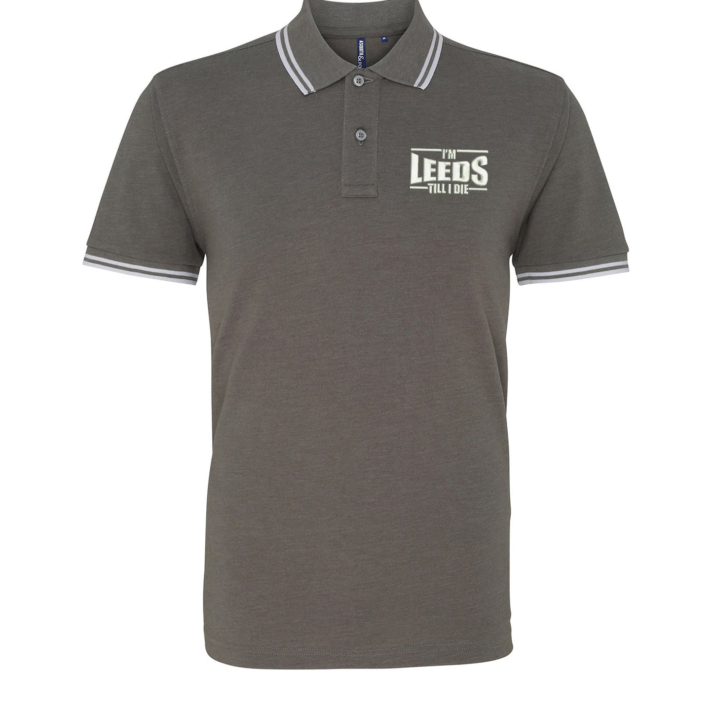 I'm Leeds Till I Die Embroidered Tipped Polo Shirt