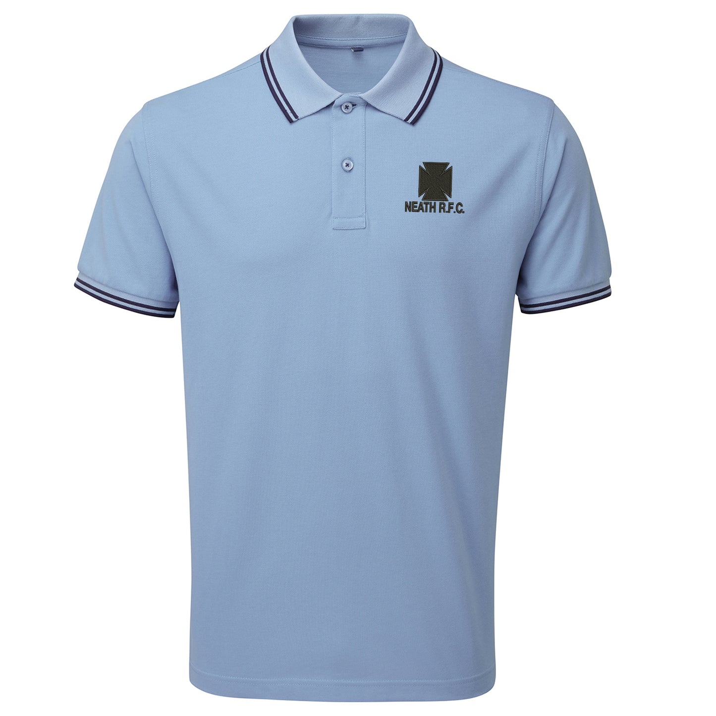 Retro Neath RFC Embroidered Tipped Polo Shirt