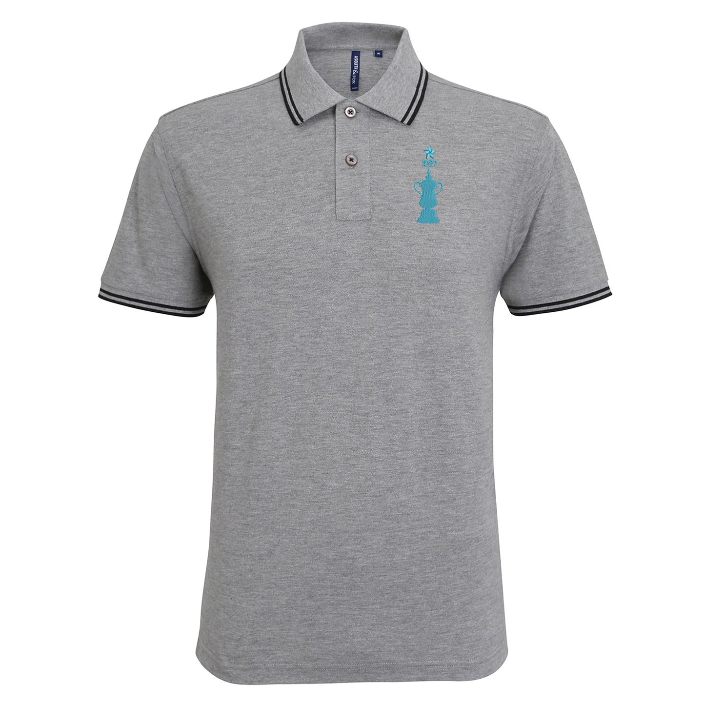 Retro Coventry FA Cup Winners Embroidered Tipped Polo Shirt