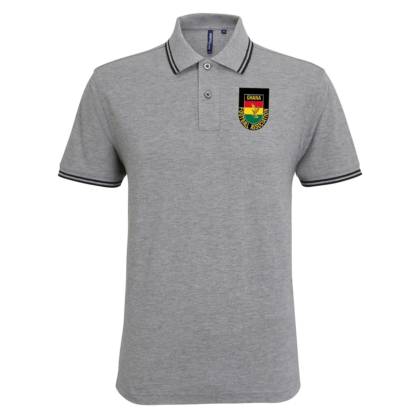 Retro Ghana 1966 Embroidered Tipped Polo Shirt