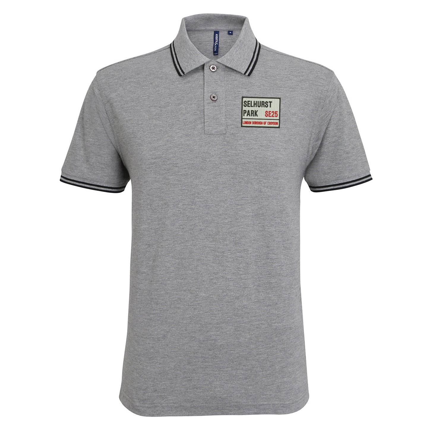 Selhurst Park SE25 Embroidered Tipped Polo Shirt