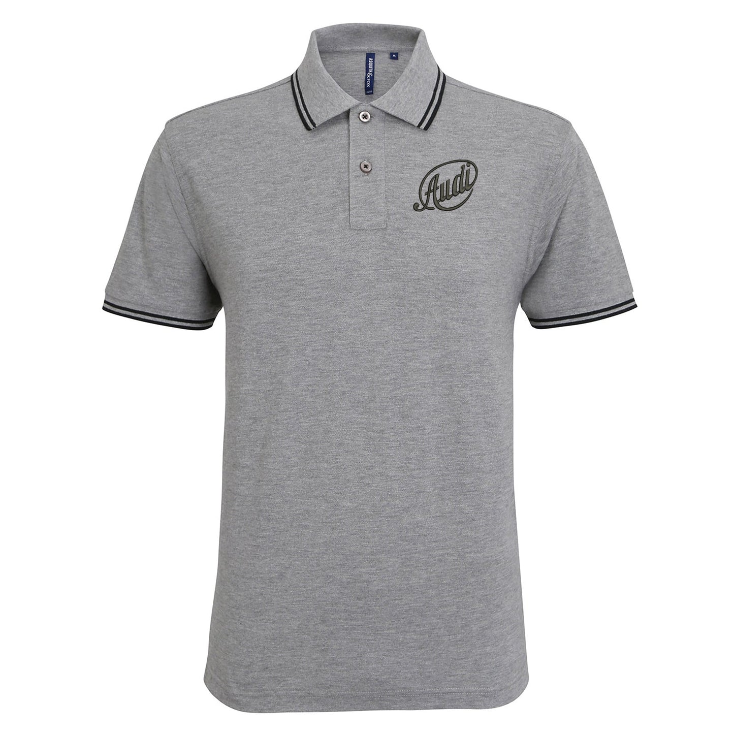 Retro Audi 1909 Embroidered Tipped Polo Shirt