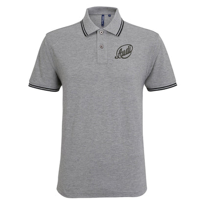Retro Audi 1909 Embroidered Tipped Polo Shirt