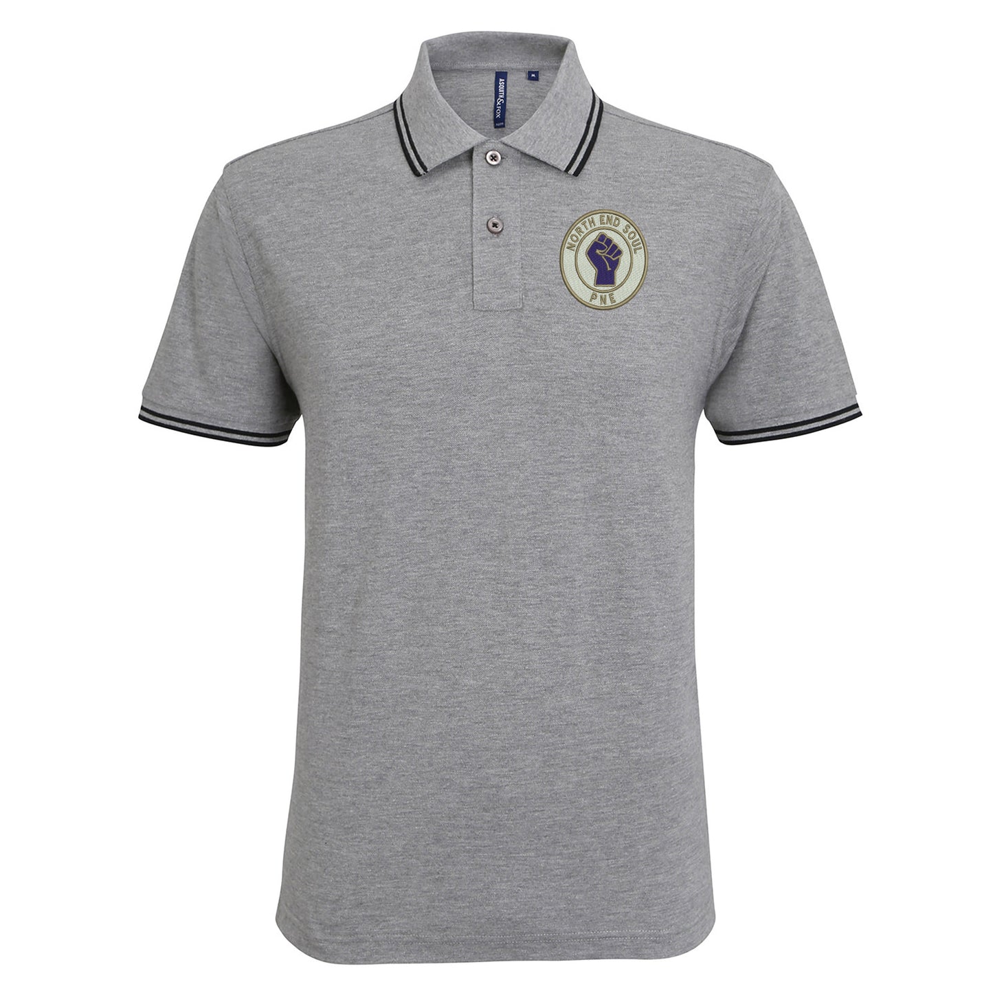 North End  Soul PNE Embroidered Tipped Polo Shirt