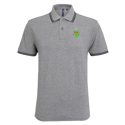 Retro Ashford Town Embroidered Tipped Polo Shirt
