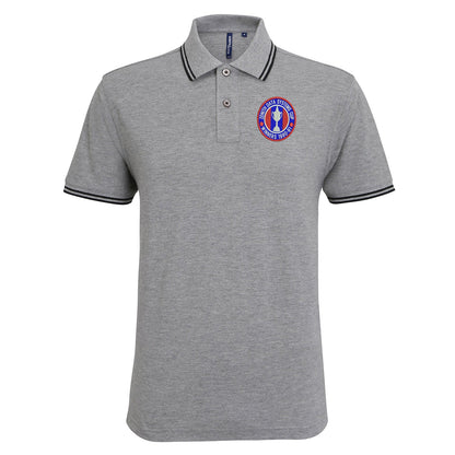 Retro Crystal Palace Zenith Data Systems Cup  Winners 1991 Embroidered Tipped Polo Shirt