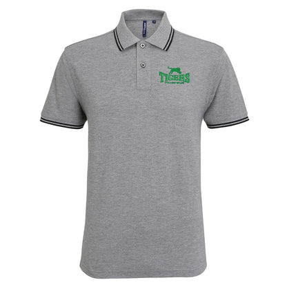 Tigers It's a Way of Life Embroidered Tipped Polo Shirt