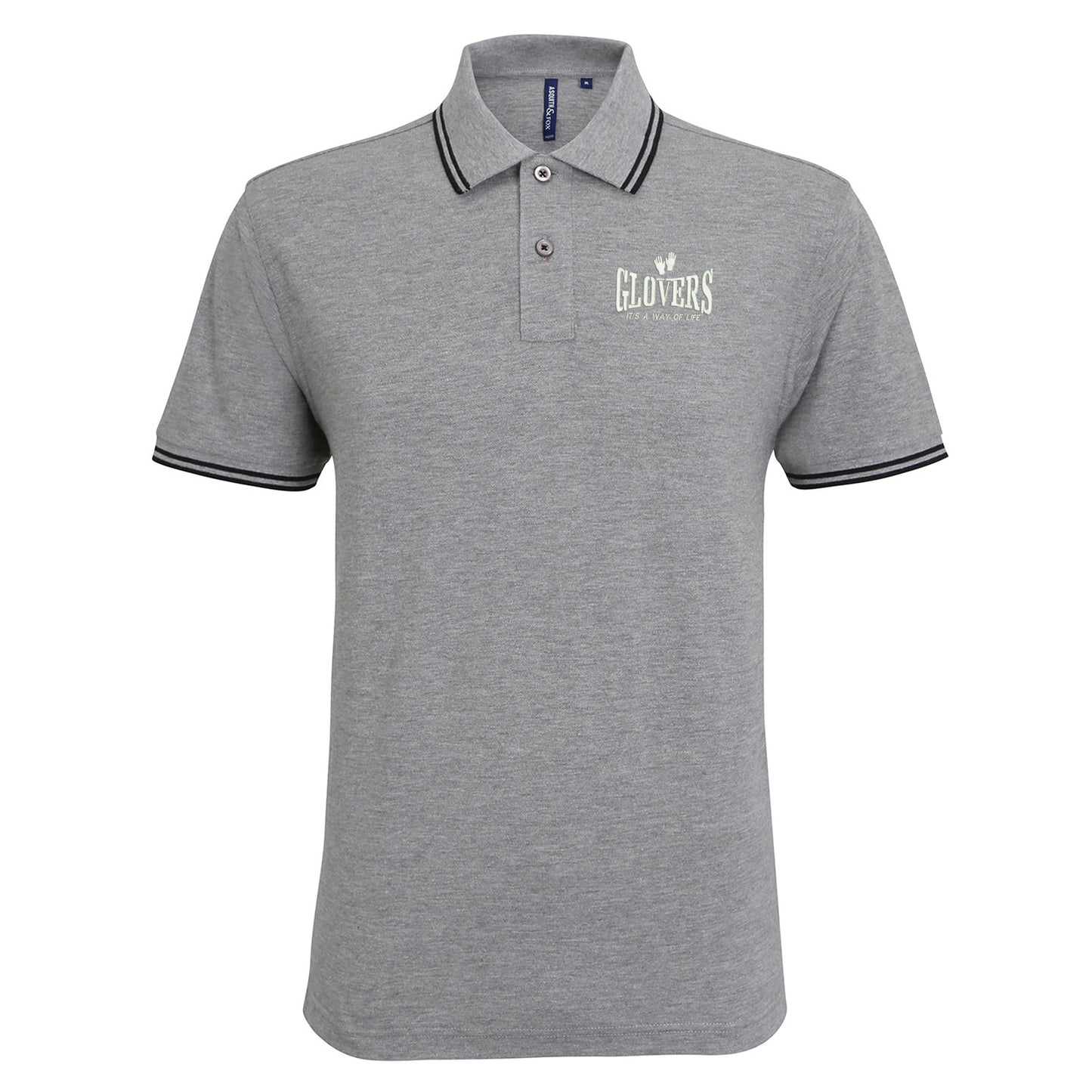 Glovers It's a Way of Life Embroidered Tipped Polo Shirt