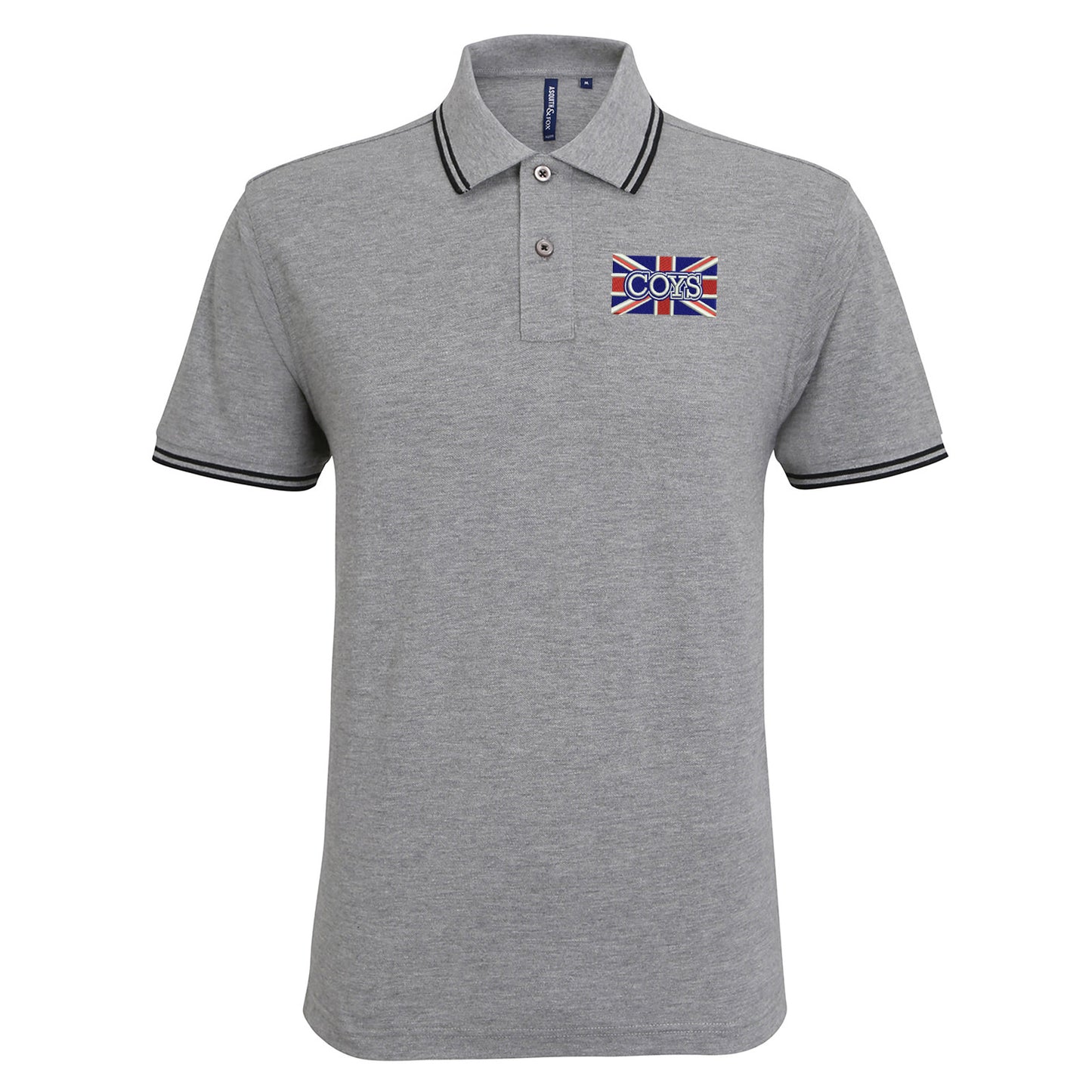 COYS Union Jack Embroidered Tipped Polo Shirt