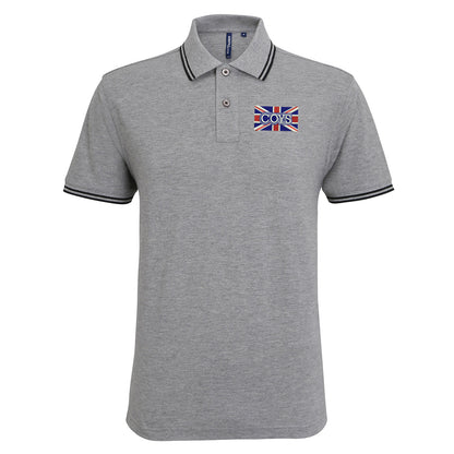 COYS Union Jack Embroidered Tipped Polo Shirt