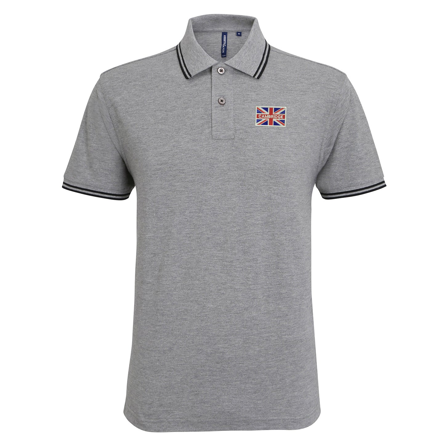Cambridge Coloured Union Jack Tipped Polo Shirt