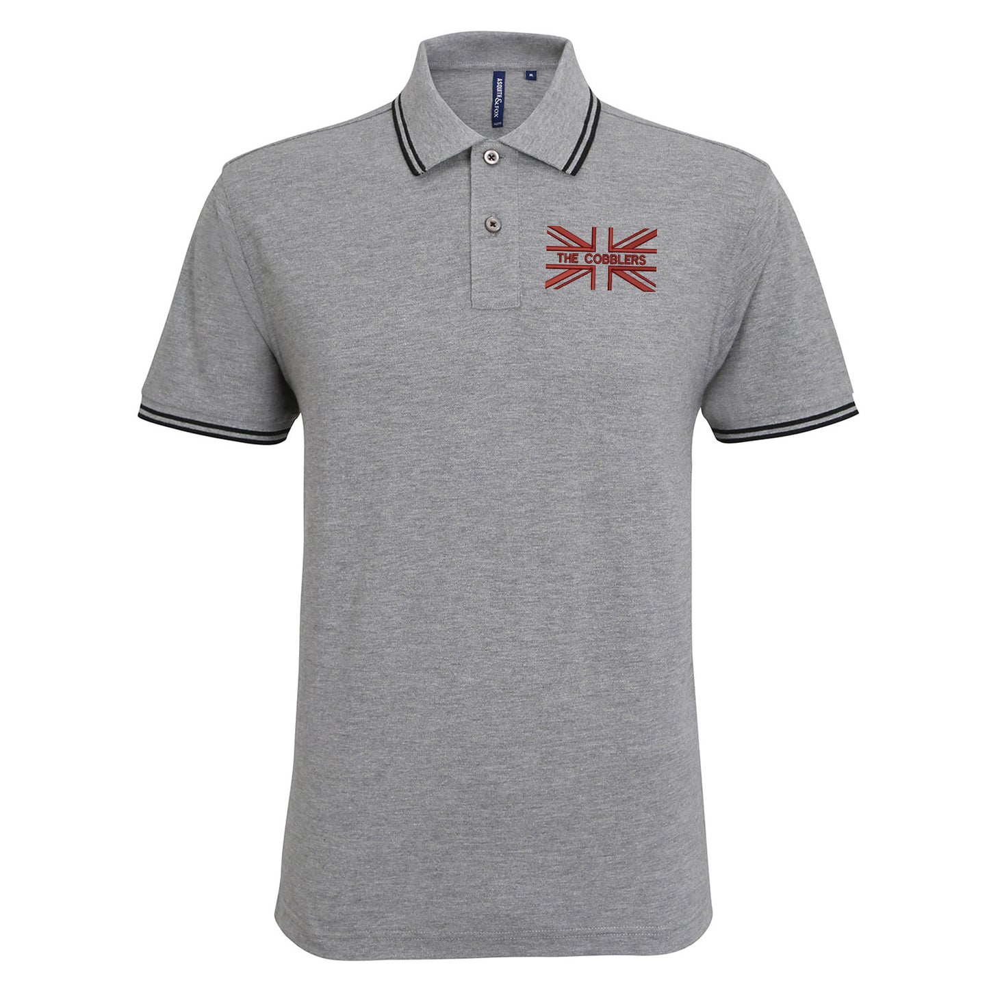 The Cobblers Union Jack Embroidered Tipped Polo Shirt