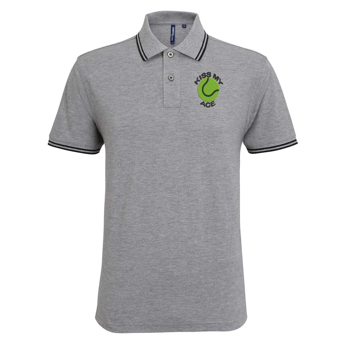Kiss My Ace Tipped Polo Shirt