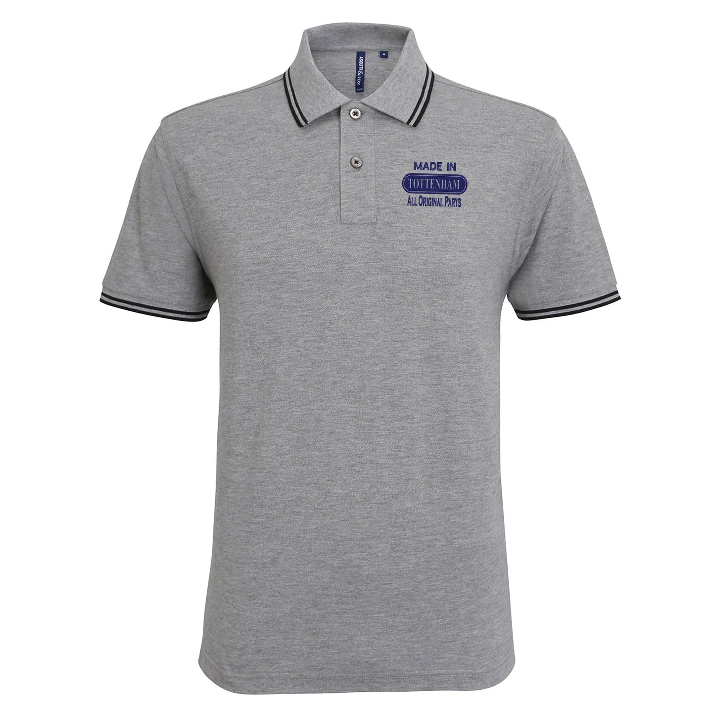 Made in Tottenham All Original Parts Embroidered Tipped Polo Shirt