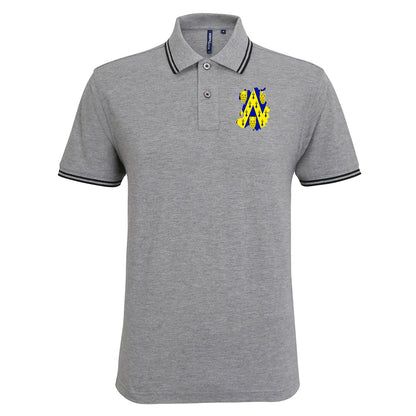 Shropshire Flag Map Embroidered Tipped Polo Shirt