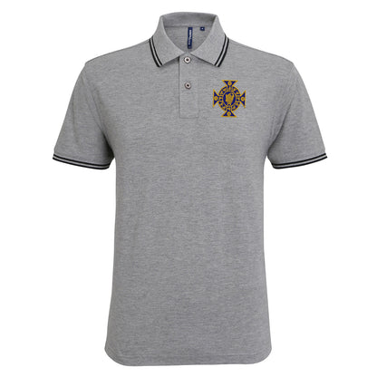 Retro Northern Ireland 1882 Embroidered Tipped Polo Shirt