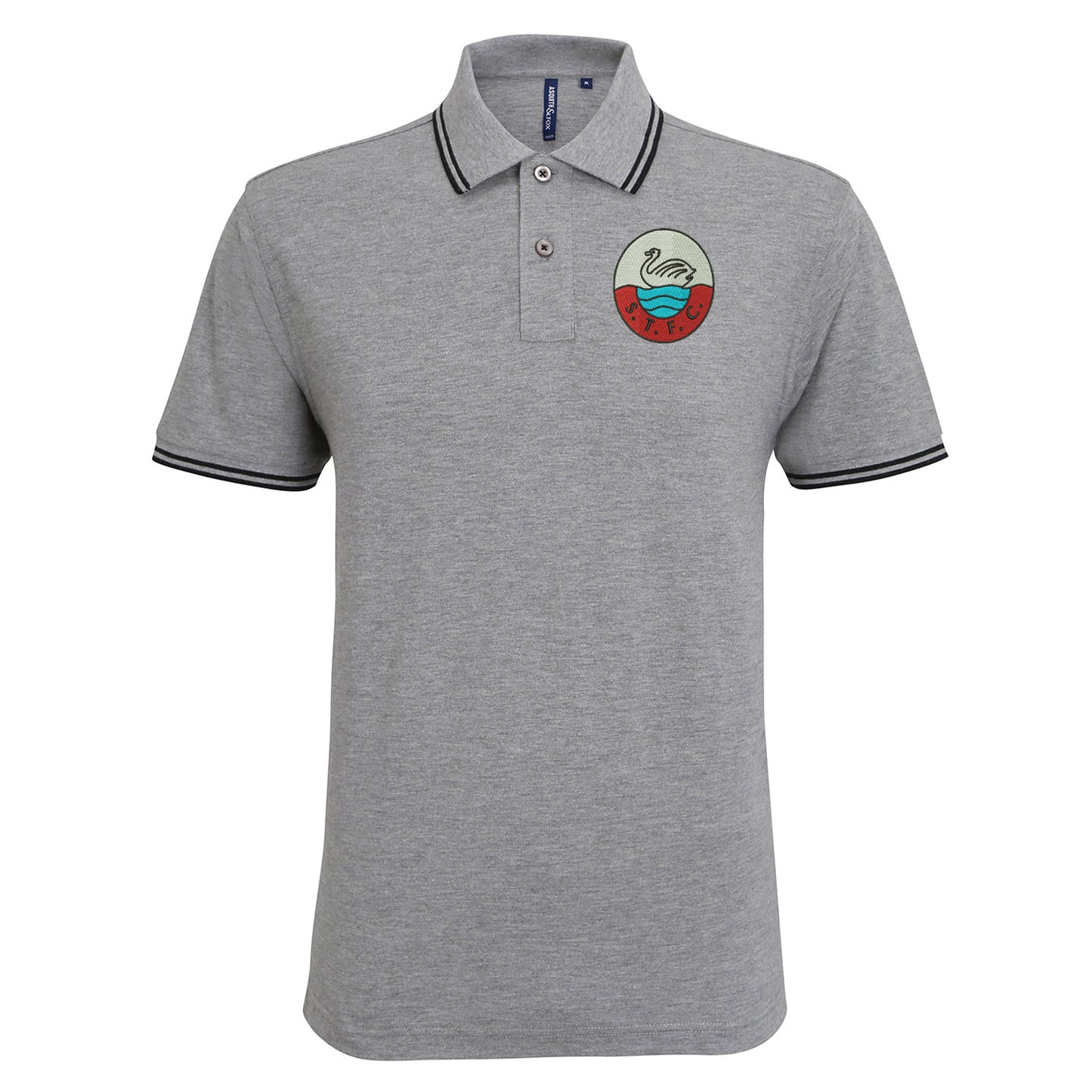 Retro Swansea 1960s Embroidered Tipped Polo Shirt
