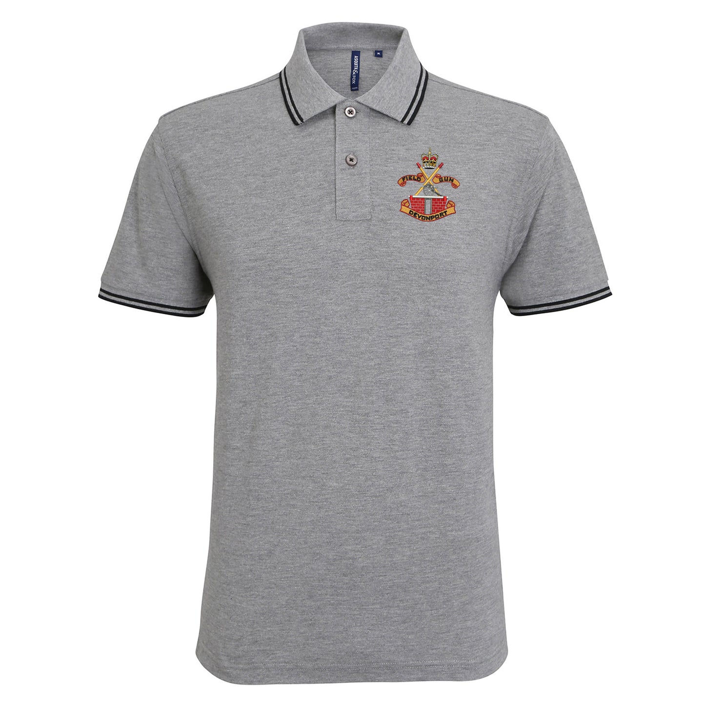 Devonport Field Gun Crew Embroidered Tipped Polo Shirt
