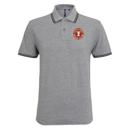 Retro Swindon Town Football League Cup Winners 1969 Embroidered Tipped Polo Shirt