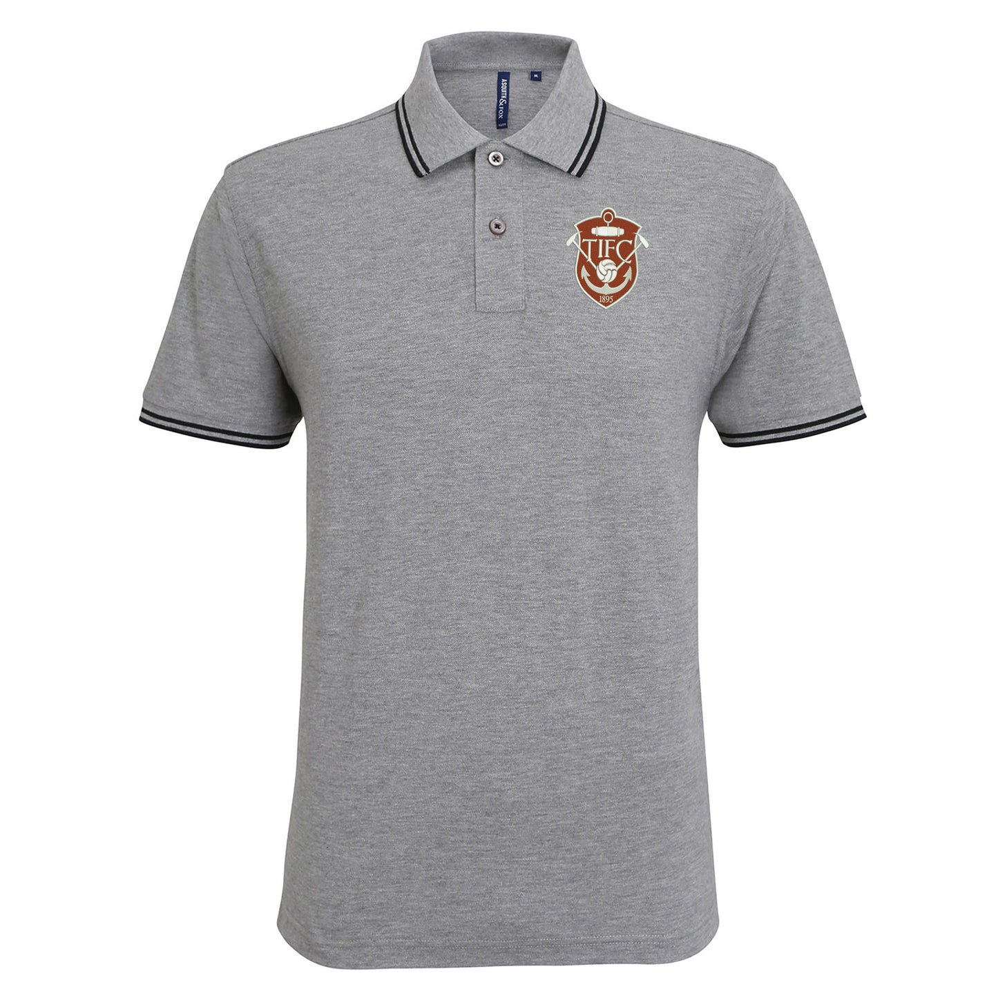Retro Thames Ironworks FC Embroidered Tipped Polo Shirt