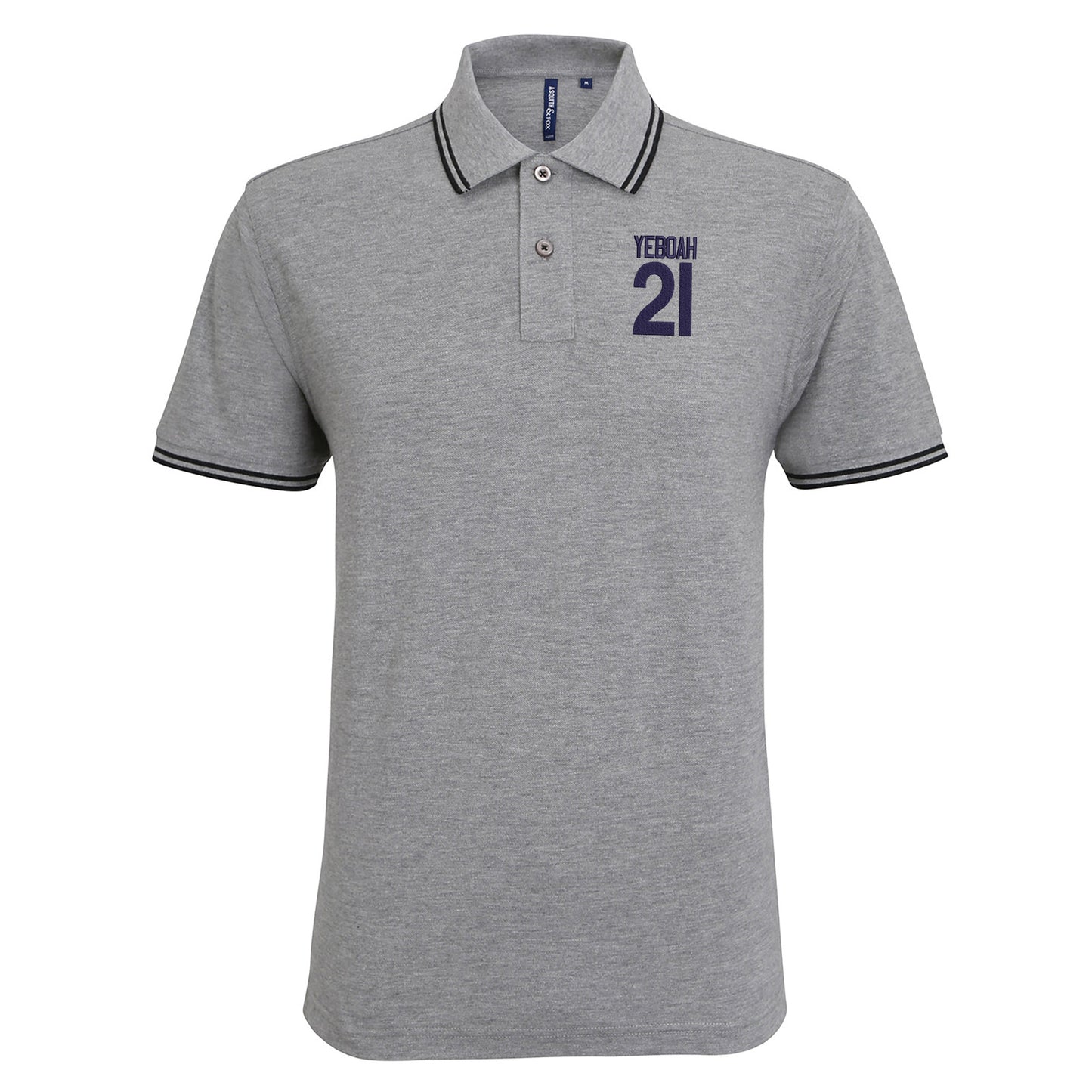 Yeboah 21 Embroidered Tipped Polo Shirt