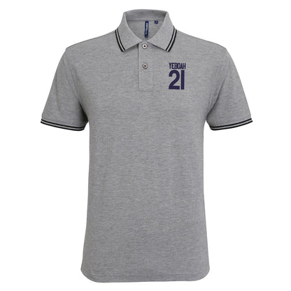 Yeboah 21 Embroidered Tipped Polo Shirt