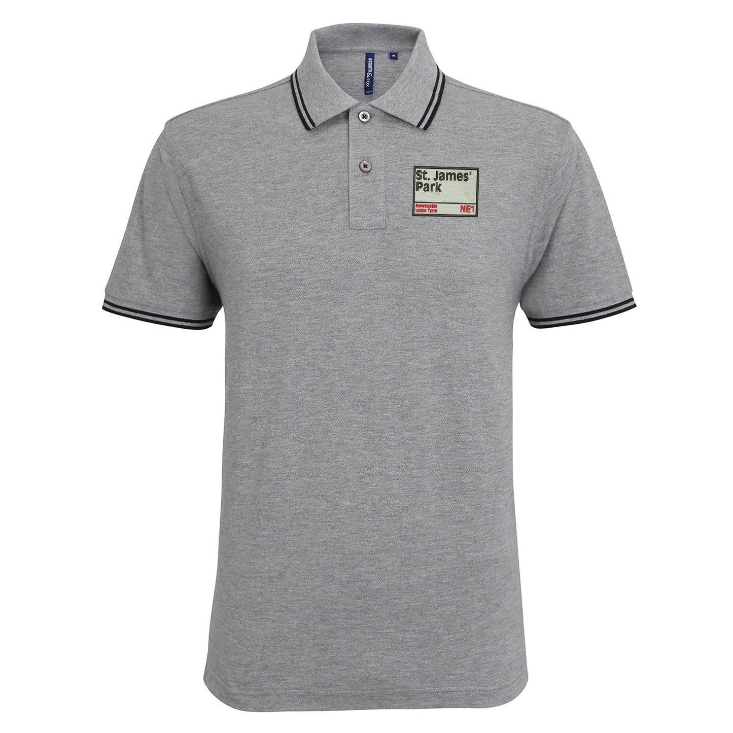 St James' Park NE1 Embroidered Tipped Polo Shirt