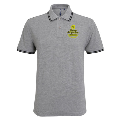 Grumpy Old Gits Club Founder Member Embroidered Tipped Polo Shirt