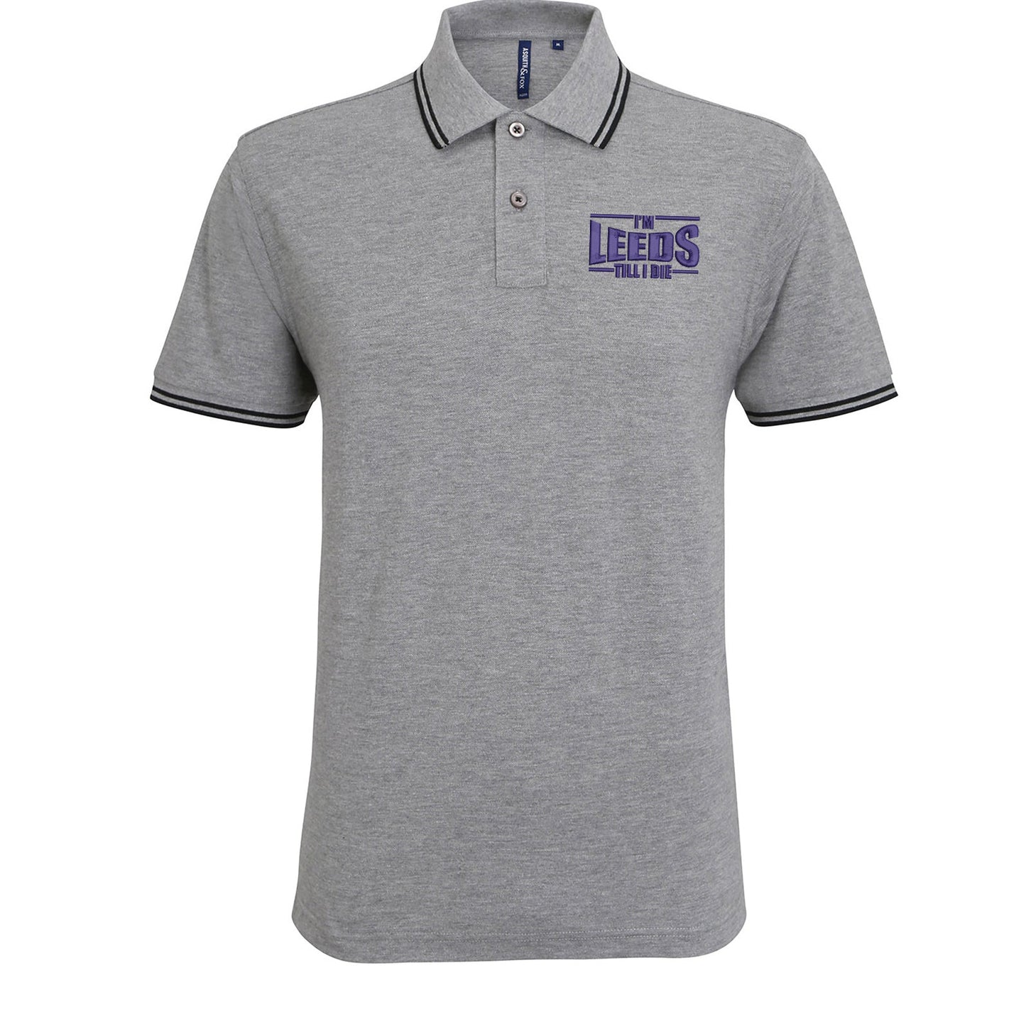 I'm Leeds Till I Die Embroidered Tipped Polo Shirt