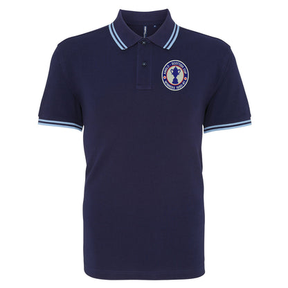 Retro Chesterfield Anglo-Scottish Cup Winners 1981 Embroidered Tipped Polo Shirt