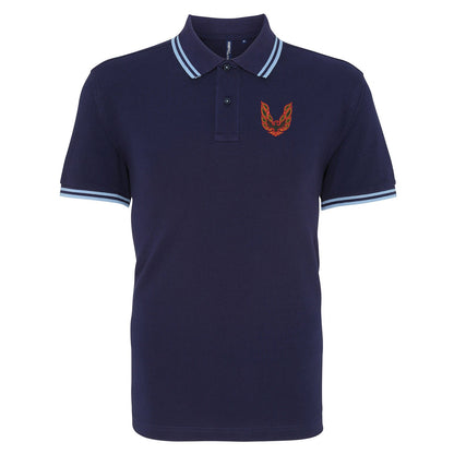 Pontiac Firebird Embroidered Tipped Polo Shirt